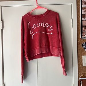 Oklahoma Sooners Corded Cropped Sweatshirt
